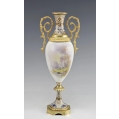 19C French Sevres Style Porcelain Gilt Bronze Enamel Vase image 5
