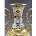19C French Sevres Style Porcelain Gilt Bronze Enamel Vase image 7