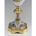 19C French Sevres Style Porcelain Gilt Bronze Enamel Vase image 8