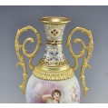 19C French Sevres Style Porcelain Gilt Bronze Enamel Vase image 9