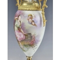19C French Sevres Style Porcelain Gilt Bronze Enamel Vase image 11