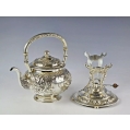 19C Gorham Repousse Sterling Silver Kettle on Stand image 9