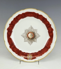 19C Imperial Russian Porcelain Plate Service of The Order Alexander Nevsksy