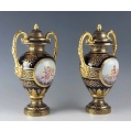 19C Pair Royal Vienna Porcelain Vases Urns image 7
