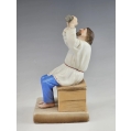 19C Russian Gardner Porcelain Figurine of Drinking Peasant image 4