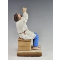 19C Russian Gardner Porcelain Figurine of Drinking Peasant image 5