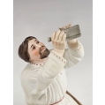 19C Russian Gardner Porcelain Figurine of Drinking Peasant image 6