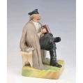 19C Russian Gardner Porcelain Figurine The Accordion Player image 1