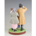 19C Russian Gardner Porcelain Group Figurine of Drinking Peasant image 4