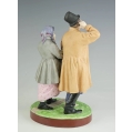 19C Russian Gardner Porcelain Group Figurine of Drinking Peasant image 5