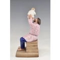 19C Russian Gardner Porcelain Group Figurine of Father and Child image 2