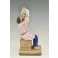19C Russian Gardner Porcelain Group Figurine of Father and Child image 4