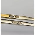 19C Russian Gilt Silver Cloisonne Enamel Tea Spoons Set 14 cm image 7