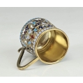 19C Russian Gilt Silver Enamel Charka Cup image 4