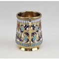 19C Russian Gilt Silver Enamel Charka Cup image 5