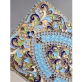 19C Russian Gilt Silver Enamel Cigarette Case image 1
