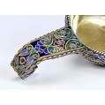 19C Russian Gilt Silver Enamel Kovsh image 3