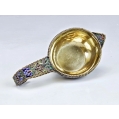 19C Russian Gilt Silver Enamel Kovsh image 4