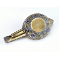 19C Russian Gilt Silver Enamel Kovsh image 6