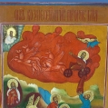 19C Russian Orthodox Icon The Life Of Prophet Elijah In the Desert image 2