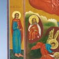 19C Russian Orthodox Icon The Life Of Prophet Elijah In the Desert image 7