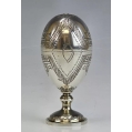 19C Russian Silver Egg Cups image 1