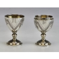 19C Russian Silver Egg Cups image 3