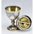 19C Russian Silver Egg Cups image 4