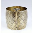 19C Russian Silver Trompe-l'oeil Tea Glass Holder Podstakannik Ovchinnikov image 4
