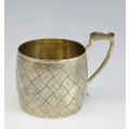 19C Russian Silver Trompe-l'oeil Tea Glass Holder Podstakannik Ovchinnikov image 7
