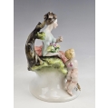 Antique 19C Victorian Capodimonte Porcelain Figurine image 2