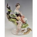 Antique 19C Victorian Capodimonte Porcelain Figurine image 6