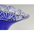 Antique European 800 Silver Bohemian Cobalt Crystal Basket image 2