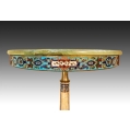Antique French Onyx Gilt Bronze Enamel Side Table image 2