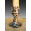 Antique French Onyx Gilt Bronze Enamel Side Table image 3