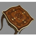 Antique French Ormolu Mounted Marquetry Top Side Table, Early 20C image 5