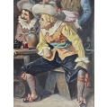 Antique French Painting George Appert ( 1850 - 1934 ) Musketeers image 2