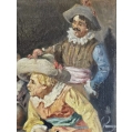 Antique French Painting George Appert ( 1850 - 1934 ) Musketeers image 3