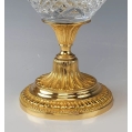 Antique French Pair Gilt Bronze Cut Crystal Vases Baccarat image 4