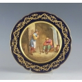 Antique French Pair Sevres Porcelain H/P Cabinet Plates image 4