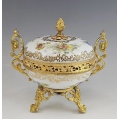 Antique French Sèvres Dèposè Porcelain Gilt Bronze Candy Potpourri Dish image 5