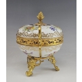 Antique French Sèvres Dèposè Porcelain Gilt Bronze Candy Potpourri Dish image 6
