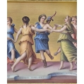 Antique German Porcelain Gold Painted Plaque Appolo Dancing With The Nine Muses image 5