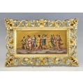 Antique German Porcelain Gold Painted Plaque Appolo Dancing With The Nine Muses image 8