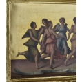 Antique German Porcelain Gold Painted Plaque Appolo Dancing With The Nine Muses image 9
