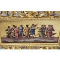 Antique German Porcelain Gold Painted Plaque Appolo Dancing With The Nine Muses image 10