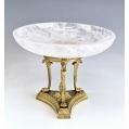 Antique Gilt Bronze Rock Crystal Pair Tazzas image 4