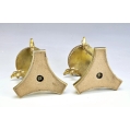 Antique Gilt Bronze Rock Crystal Pair Tazzas image 11