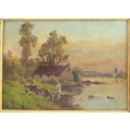 Antique Oil Painting Pertroff Russian/French Landscape image 8