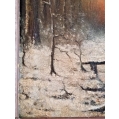 Antique Oil Painting Russian Julius von Klever ( 1850-1924 ) Landscape image 4